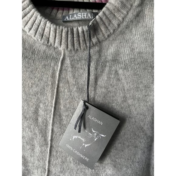 Alashan Cashmere Multicolor Stripe Boxy Crew Sweater - NWT Size Small - Picture 3 of 7